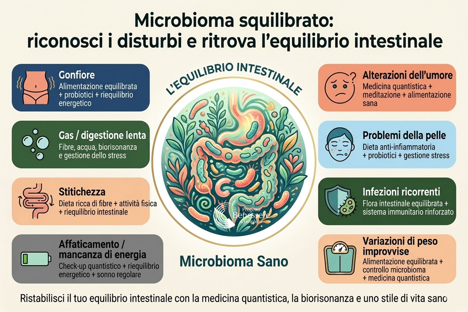 Microbioma squilibrato: ritrova l&rsquo;equilibrio intestinale