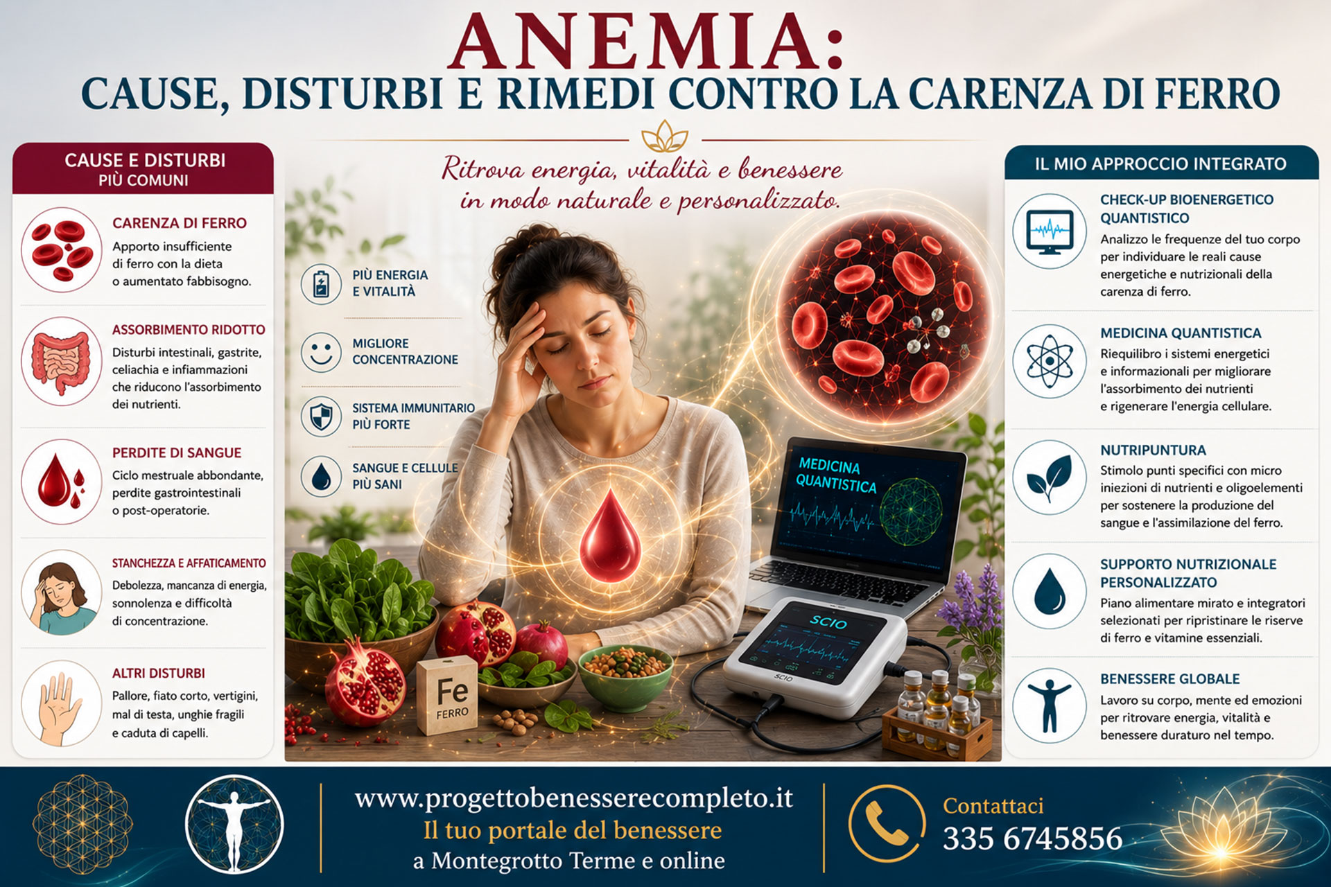 Anemia: cause, disturbi e rimedi contro la carenza di ferro