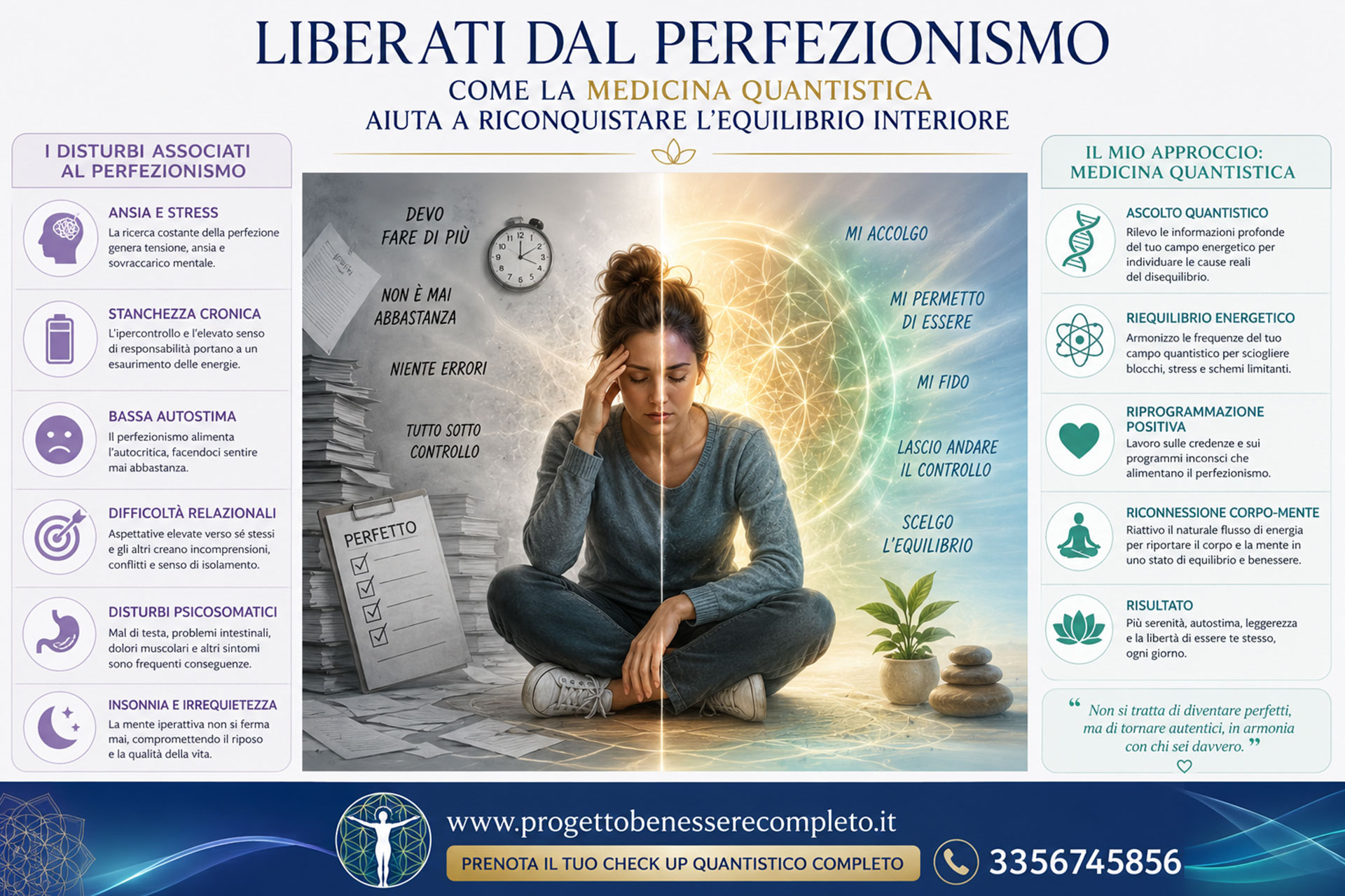 Liberati dal perfezionismo: come la Medicina quantistica aiuta a riconquistare l’equilibrio interiore